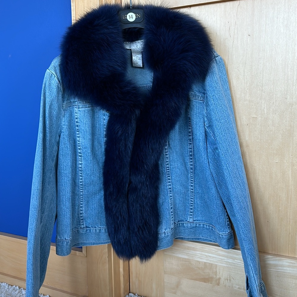 Doncaster denim jacket with removable fur collar - Picture 8 of 16
